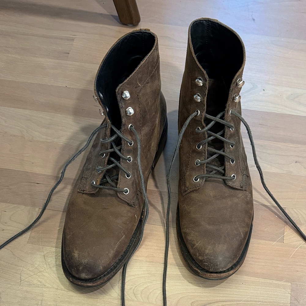 Thursday Brown Leather Men's Boots (M10)